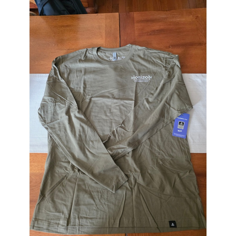 PlayStation Horizon Forbidden West Long Sleeve Graphic T-Shirt Olive Green XL